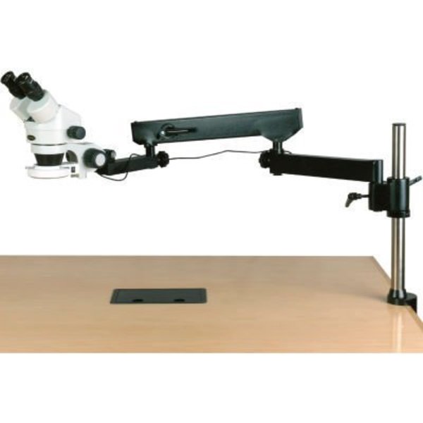 United Scope Llc. AmScope SM-8B-144S 7X-45X Binocular Articulating Zoom Stereo Microscope with Clamp & 144-LED Light SM-8B-144S